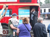 Annesley and his bus takes part in the Hazel Grove Carnival procession in 2009