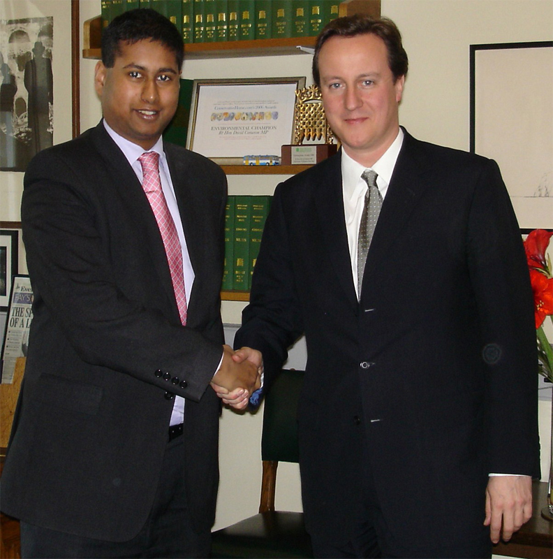 Annesley Abercorn with David Cameron